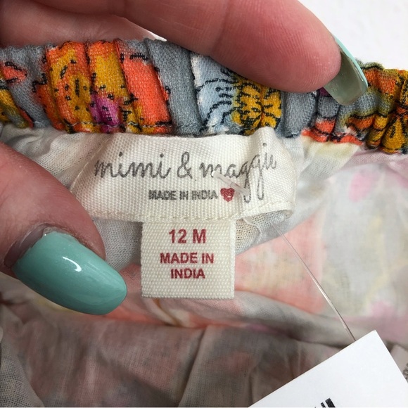 NWT Mimi & Maggie dress Charlotte multi floral w/ bloomers size 12 month - Picture 5 of 12